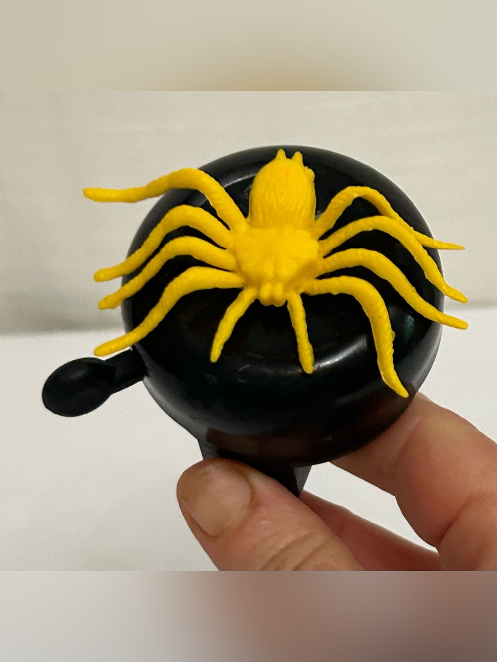 Bike‎ Bell NWT Upcycled Yellow Creepy, Crawly Spider Figurine Toy Bike Bell